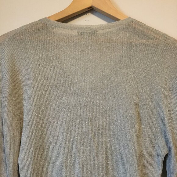 Vintage USA Made Anne Klein Silvery Button Down Cardigan + Camisole Set - Picture 7 of 16